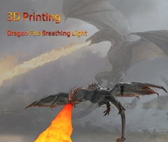 Lâmpadas LED Fire Dragon para crianças, decoração do quarto 3D, dragão de g - Dr. Brauch