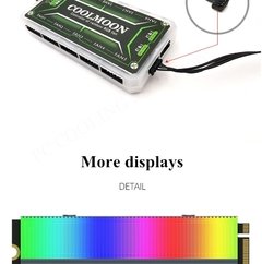 Coolmoon-unidade de estado sólido m.2 com rgb, dissipador de calor, m2, ssd, radiador, 5v, 3 pinos, argb, sincronização - comprar online