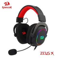 Imagem do Redragon zeus x h510 rgb gaming usb fone de ouvido com cancelamento de ruído, 7.1 surround computar fone de ouvido microfone para pc ps4