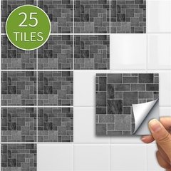 25 pçs/set Verde Da Telha de Mosaico Mural da etiqueta Auto Adesiva À Prova D' Água Para O Banheiro Restaurante Decoração Da Parede Do Decalque Papel De Parede Telhas