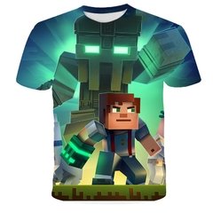 Minecraft 2022 nova camisa do jogo meu mundo crianças camiseta meninos 3d impressão verão respirável camisa 4-14 anos de idade camiseta kawaii zombie camisa - loja online