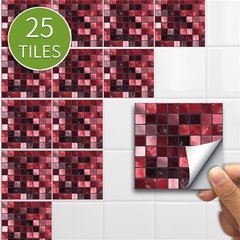 25 pçs/set Verde Da Telha de Mosaico Mural da etiqueta Auto Adesiva À Prova D' Água Para O Banheiro Restaurante Decoração Da Parede Do Decalque Papel De Parede Telhas na internet