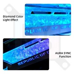 Lcd gpu suporte rgb vga suporte 2.2 Polegada exibição de detecção de temperatura rog horizontal placa de vídeo titular 5v/12v aura sync mod - comprar online