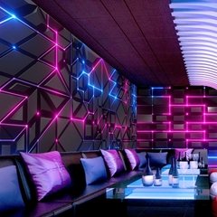 Tema da tecnologia 3d ktv esportes eletrônicos hotel legal decorativo auto adesivo papel de parede barra mural decorativo pared - comprar online