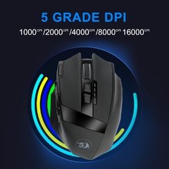 Redragon sniper pro m801p rgb usb 2.4g sem fio gaming mouse 16400dpi 10 botões ergonômico programável para gamer ratos computador portátil - comprar online