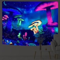 Tapeçaria fluorescente novo estilo tapeçaria design original pendurado pano luminoso novo europeu e americano ins pano de fundo