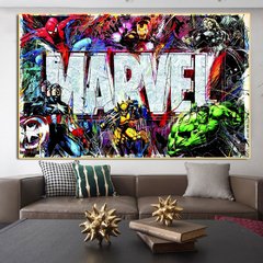 Grafite marvel vingadores super heróis estrela guerra pôsteres impressões hd arte da parede pintura de tela para sala de estar decoração quadros