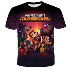 Minecraft 2022 nova camisa do jogo meu mundo crianças camiseta meninos 3d impressão verão respirável camisa 4-14 anos de idade camiseta kawaii zombie camisa na internet