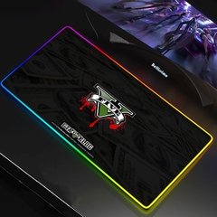 GTA V Tapete de borracha antiderrapante com led rgb, tamanho grande, xxg, gamer, para jogar, teclado rgb, laptop, computador grand furto, grande quantidade - comprar online