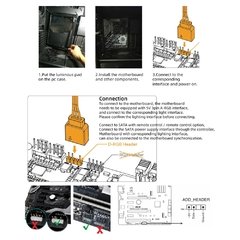 Placa-mãe para decoração de pc, 5v, 3 pinos, atx, matx, itx, mobo, decoração, aura sync, painel acrílico personalizado - loja online