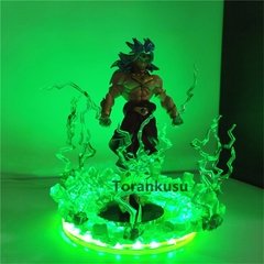 Figuras de anime dragon ball z broly, brinquedos diy led de pvc, figuras de ação broli, modelo de boneca coleção brinquedos com luzes, presente de natal