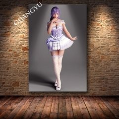 Sem moldura sexy anime jogo poster impressão da lona arte pintura parede fotos para sala de estar decoração morto ou vivo 5 último round - comprar online