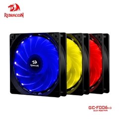 Capa para computador redragon drive, ventoinha de resfriamento rgb com 4 pinos de 7 cores e 6 pinos