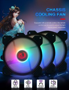 Redragon-ventilador para computador, 120mm, cores rgb, silencioso, cpu, 6 pinos, led, cooler na internet