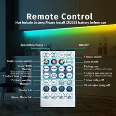 Tira conduzida 1m-30m rgbic ws2812b bluetooth app controle perseguindo efeito luzes fita flexível diodo tv backlight quarto decorar - loja online