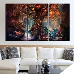 Pôsteres floresta luminoso 5 peças, arte decoração da parede imagem em tela impressa hd pinturas para sala de estar casa decoração - loja online