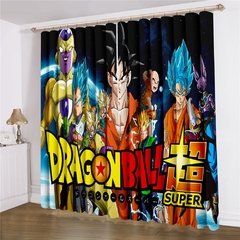 Likurb son goku kakarotto saiyan 3d impresso cortina blackout decoração para casa crianças adultos quarto sala de estar decoração casa - comprar online