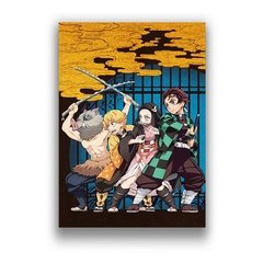 Anime japonês demônio slayer lâmina pintura em tela anime personagem série arte cartazes e impressões decoração quartos das crianças - comprar online