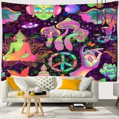 Conto de fadas sonhador cogumelo tapeçaria psicodélico tapete boêmio casa decoração bruxaria hippie crianças decoração do quarto tapeçarias de parede na internet