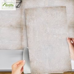 Funlife®Papel de parede autoadesivo, 30x60cm, cinza claro, cimento, piso, casca, óleo, à prova de respingos, para banheiro, cozinha, pia - loja online