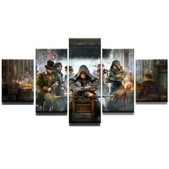 Assasins Creed Quadros para sala de estar, arte e pintura em tela, pôster modular de vídeo, para decoração de casa, 5 peças, - comprar online