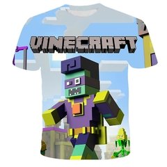 Minecraft 2022 nova camisa do jogo meu mundo crianças camiseta meninos 3d impressão verão respirável camisa 4-14 anos de idade camiseta kawaii zombie camisa - loja online