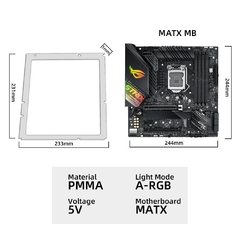 Placa-mãe para decoração de pc, 5v, 3 pinos, atx, matx, itx, mobo, decoração, aura sync, painel acrílico personalizado na internet