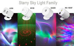 Sharelife mini rgb dinâmica aurora led com estrela laser verde estrelado céu luzes para festa de aniversário dj iluminação palco sa200