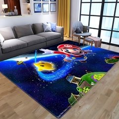 Tapete com estampa de super mario para crianças, carpete com padrão de desenhos animados 3d do anime super mario para sala de estar, quarto, tapete de área de jogo para crianças - Dr. Brauch