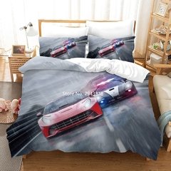 Necessidade para a velocidade de luxo 3d colcha para baixo colcha capa colcha capa cama dupla rainha duplo design dos desenhos animados personalizado na internet