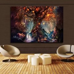 Pôsteres floresta luminoso 5 peças, arte decoração da parede imagem em tela impressa hd pinturas para sala de estar casa decoração