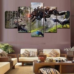 Sem moldura da lona 5 pçs horizonte zero dawn jogo aniversário festa presente hd posters arte da parede fotos decoração casa pinturas - Dr. Brauch