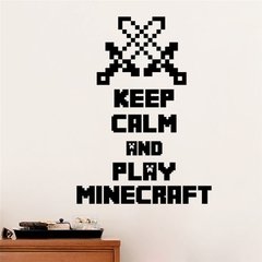 Minecraft Jogos de desenhos animados adesivos de parede jogo de mosaico cartazes decoracion hogar moderno adesivos de parede para quartos de crianças anime cartaz - comprar online