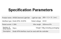 Faixa de luz led rgb para computador, acessório de segurança para desktop, com lente diamante, placa mãe na internet