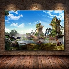 Imagem do Horizonte zero dawn cartaz do jogo arte da parede cartazes e cópias quadros decorativos pintura em tela para sala de estar decoração casa