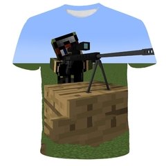 Minecraft 2022 nova camisa do jogo meu mundo crianças camiseta meninos 3d impressão verão respirável camisa 4-14 anos de idade camiseta kawaii zombie camisa - Dr. Brauch