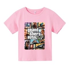 Imagem do gta 5 meninos verão t camisas legal gta5 meninas tshirt impressão colorida camiseta algodão t camisa