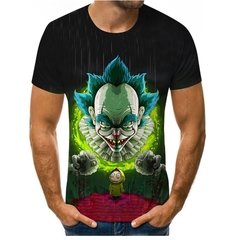 Camisa masculina de verão, camisa sexy com estampa 3d de personalidade mágica, casual