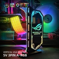 Suporte para placa de vídeo personalizável, placa gpu vertical 12v/5v aura color customizável, suporte para vga, chassis à prova d'água, mod personalizado - comprar online