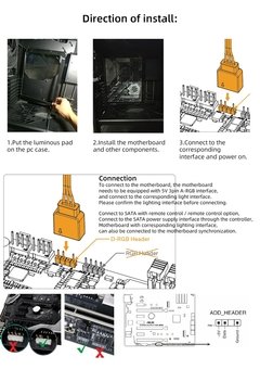 Placa-mãe para decoração de pc, 5v, 3 pinos, atx, matx, itx, mobo, decoração, aura sync, painel acrílico personalizado - comprar online