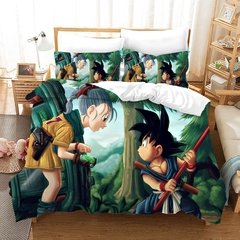 Likurb filho goku kakarotto saiyan duvet caso fronha conjunto de cama gêmeo rainha cheia rei tamanho para crianças menino meninas quarto - loja online