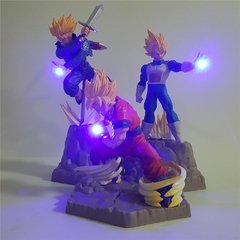 Imagem do Bandai dragon ball z figura anime son goku super saiyan ultra instinto diy broly bardana frieza troncos led ação figma brinquedo boneca