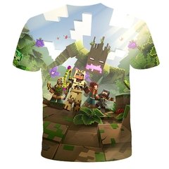 Minecraft 2022 nova camisa do jogo meu mundo crianças camiseta meninos 3d impressão verão respirável camisa 4-14 anos de idade camiseta kawaii zombie camisa - Dr. Brauch