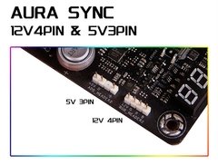 Suporte para placa de vídeo personalizável, placa gpu vertical 12v/5v aura color customizável, suporte para vga, chassis à prova d'água, mod personalizado - Dr. Brauch