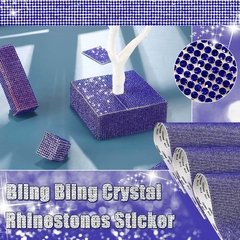 Imagem do Bling strass cristal adesivo decalque folha decoração de casa papel de parede diy auto-adesivo carro tablet decoração guarnição folha de cristal adesivos