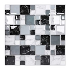 Azulejos autoadesivos para cozinha, azulejos autoadesivos à prova d'água, em vinil, mosaico 3d com 1 folha - comprar online