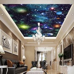 Universo personalizado céu estrelado 3d cartaz foto papel de parede quarto sala de estar sala de estudo decoração de teto papel de parede 3d