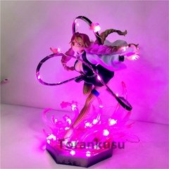 Bonecos de anime demon slayer, figuras de kanroji mitsuri em pvc, modelos kimetsu no yaiba decoração para casa, presentes de natal, brinquedos com luz de led de ação de 21cm - comprar online