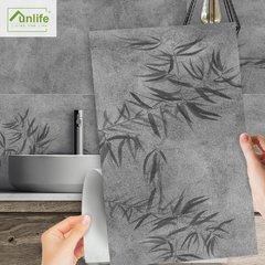 Funlife®Papel de parede autoadesivo, 30x60cm, cinza claro, cimento, piso, casca, óleo, à prova de respingos, para banheiro, cozinha, pia na internet