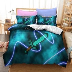 Minecraft Likurb meu jogo mundo diamante steve duvet caso fronha cama conjunto gêmeo rainha rei tamanho para crianças meninos meninas quarto na internet